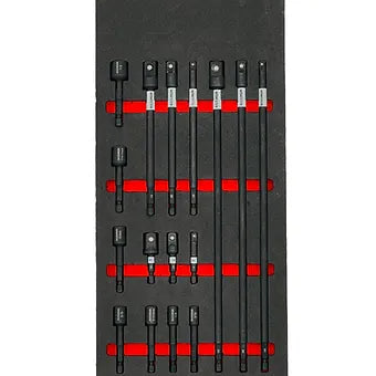 MAXIMUM Socket Adaptors, 7 Piece Set | 1/4 drawer EVA foam
