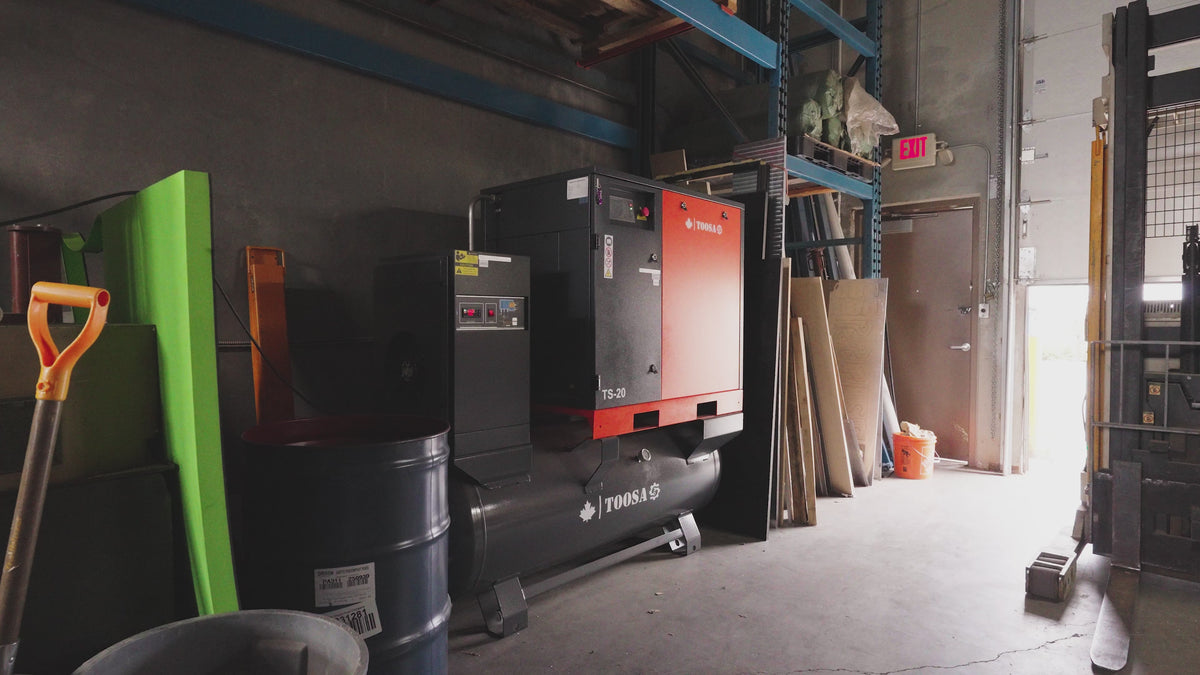20 HP Rotary Screw Air Compressor with Integrated Dryer & 500L Tank